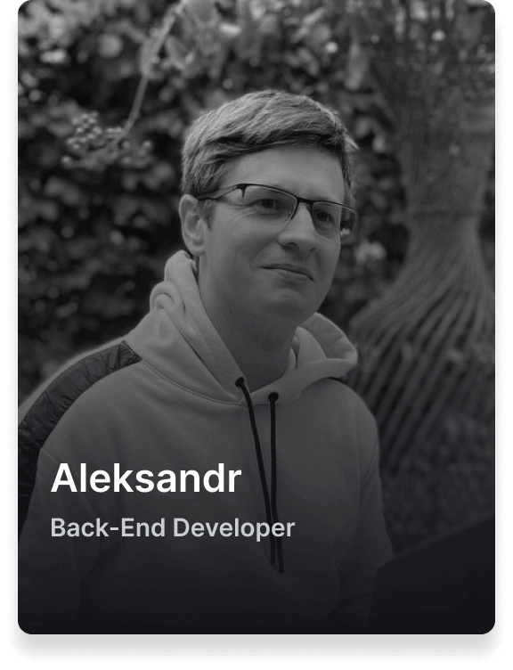 Aleksandr Back-end Developer