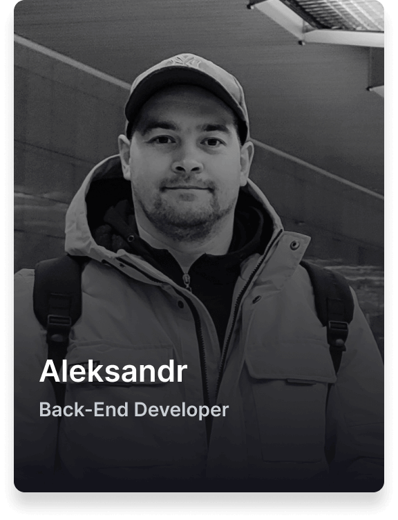 Alexander, Back-end developer