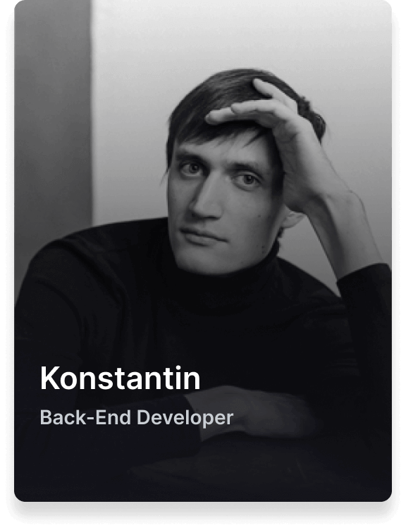 Konstantin, Back-end developer