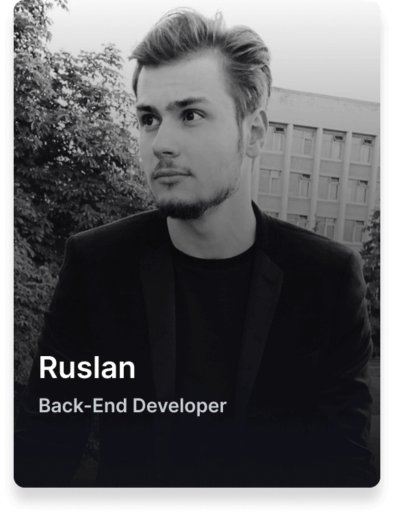 Ruslan, Back-end developer
