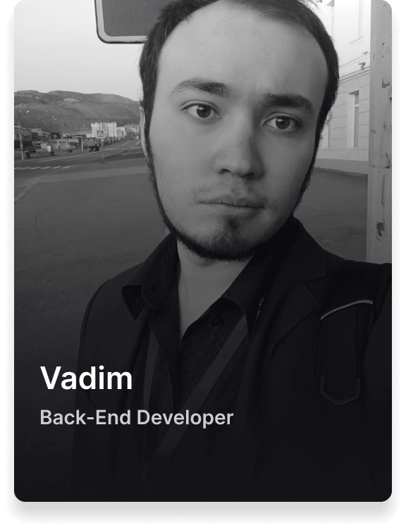 Vadim, Back-end developer