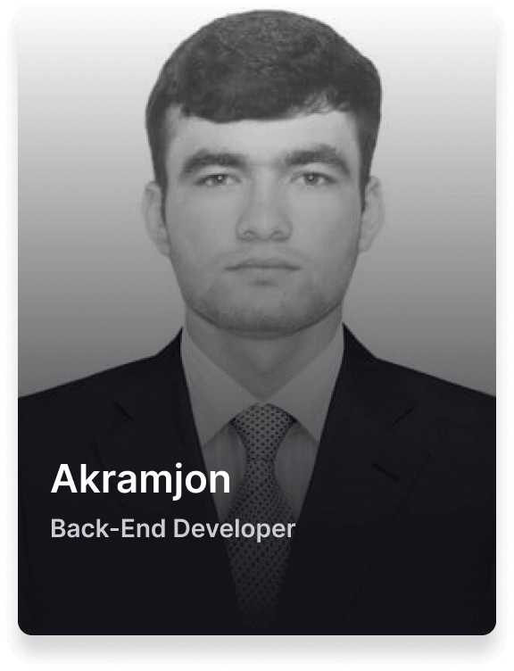 Akramjon Backend Developer